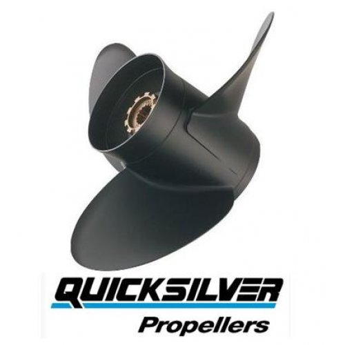 For Mercury and MerCruiser Engines Quicksilver Black Diamond 3-Blade Aluminum Propeller 